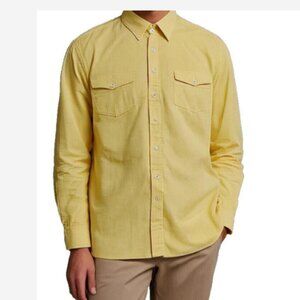 Roper Shirt Western Button Down Men's Size X-Large Yellow Check 2 Button Pockets
